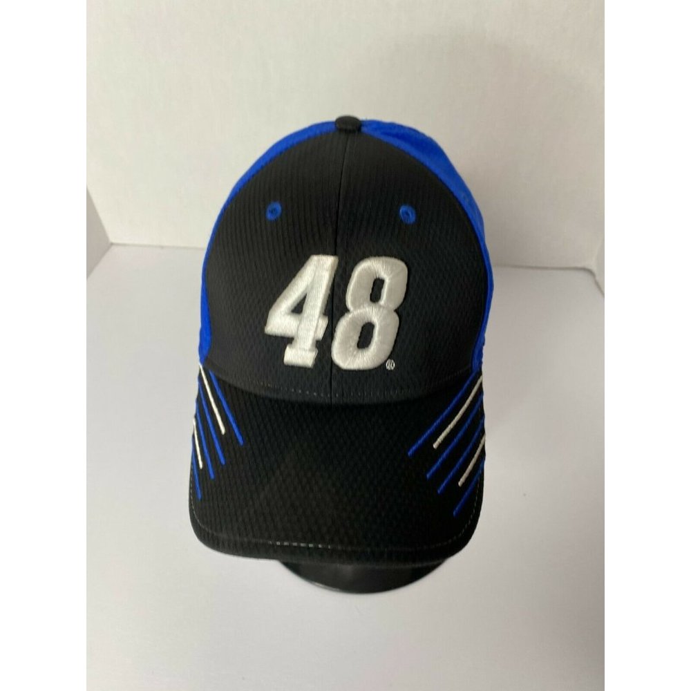 NASCAR Jimmy Johnson #48 Team Lowe Racing Blue Adjustable Strap Back Cap/Hat OS - Picture 9 of 11